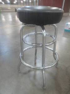 lot 836 image: Work Stool (Some Cuts, Imperfections on seat - Sits 26 Tall.