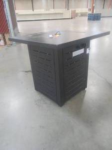 lot 844 image: Outdoor Propane Fire Pit with Lava Rock. Scratch and Dent.