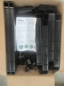 lot 847 image: Plastic 4-Shelf Garage Cabinet. 25.47 x 18.5 x 69.38 Tall.