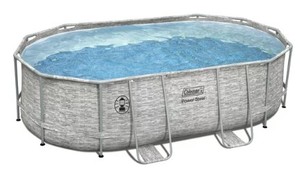 lot 792 image: Coleman Power Steel Frame 16 x 10 x 48 Oval Pool Set,