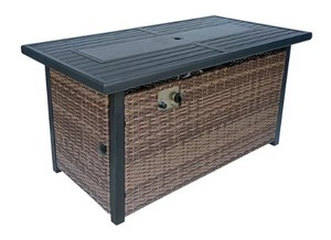 lot 811 image: Better Homes & Gardens 50 inch Brookbury Gas Burning Fire Pit Table.