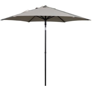 lot 820 image: Mainstays 7.5ft Stone Round Outdoor Tilting Market Patio Umbrella with Push-up Function, MSS229900298002.