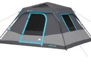lot 822 image: Ozark Trail 6-Person Family Dark Rest Cabin Tent Dark Rest Technology, 30337.