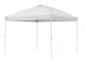 lot 826 image: Ozark Trail 10 x 10 Simple Push Straight Leg Instant Canopy (100 Sq. ft.), WHT-1010SPC.
