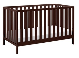 lot 832 image: Storkcraft Sunset 4 in 1 Convertible Crib Espresso. Missing Hardware, 04522-109-MB.