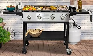 lot 842 image: Members Mark 4-Burner Outdoor Gas Griddle,  GR2298901. NEVER USED