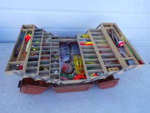 lot 14 image: Large Tackle Box full of Tackle