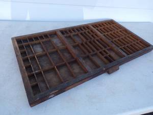 lot 33 image: Printing Press Type Set Tray