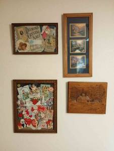 lot 263 image: Vintage Advertising, Valentines, and Wood Carving Pictures