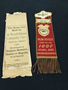 lot 267 image: Rum River Lodge Badge Award Onamia Minnesota