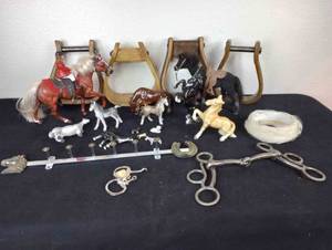 lot 284 image: Horse Accessories and Stautues