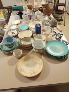 lot 351 image: Household Dishes, Utensils, and Silverware