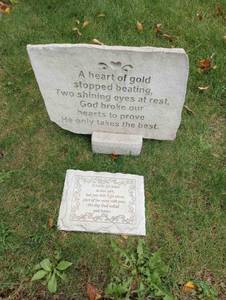 lot 393 image: Cement Garden Tribute Stones