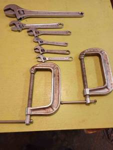 lot 419 image: Ridgid 15 Adjustable Wrench & Clamps