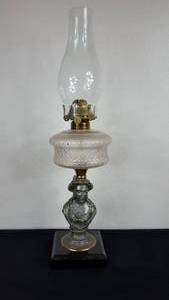 lot 150 image: Antique Kerosene Figural Composite Lamp