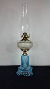lot 151 image: Antique Kerosene Glass Composite Lamp