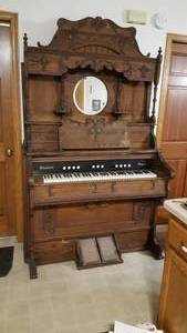 lot 24 image: Antique Windsor Pump Organ