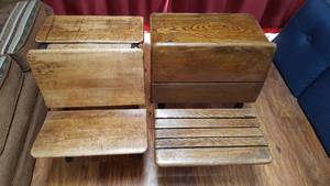 lot 30 image: Antique Schoolhouse Desk