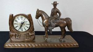 lot 69 image: Antique Horse Mantle Clock