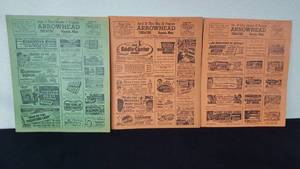 lot 229 image: 1954 Arrowhead Theater Movie Schedule Cards Onamia Minnesota