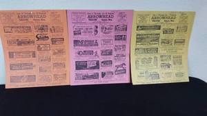 lot 230 image: 1955 Arrowhead Theater Movie Schedule Cards Onamia Minnesota