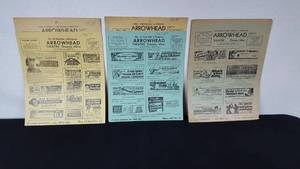 lot 233 image: 1958 Arrowhead Theater Movie Schedule Double Sided Cards Onamia Minnesota