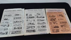 lot 236 image: 1960s  Arrowhead Theater Movie Schedule Cards Onamia Minnesota