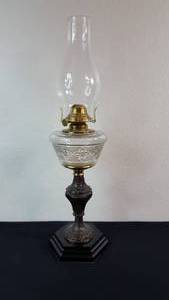 lot 18 image: Antique Kerosene Cast Composite Lamp