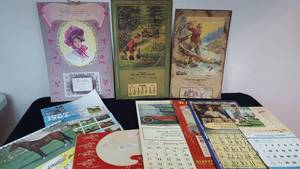 lot 221 image: Vintage Collectible Advertisement Calendars