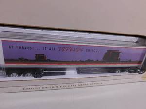 SpecCast Metal Die Cast Peterbilt 385 Massey Ferguson Van Trailer