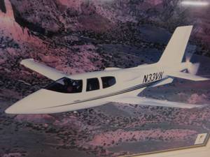 Framed Cirrus N33VK Air Plane Print