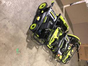 lot 11 image: Lot of Assorted Ryobi Lawn Mowers various models and conditions Customer Returns See Terms on Auction