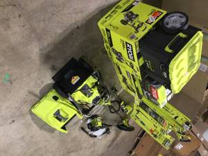 lot 13 image: Pallet of Ryobi Lawn Care and Power Tools  various model and conditions Customer Returns See Terms on Auction
