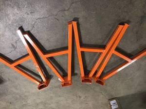 lot 12 image: Lot of Assorted 33 in. Super Steel Sawhorse Legs (1-Pair) by McCoy Tools LLC Customer Return s See Terms on Auction