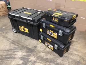 lot 16 image: Lot of Assorted Dewalt Rolling Tool Boxes Various Models and Conditions Customer Returns See Terms on Auction