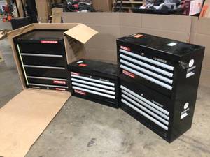 lot 26 image: Lot of Assorted Husky Garage C abinets Various Models and Conditions Customer Returns See Terms on Auction