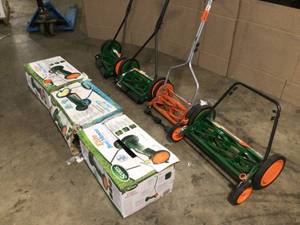 lot 38 image: Lot of Assorted Scotts Reel Mowers Customer Returns See Terms on Auction