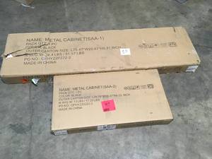 Lot of 2 Assorted Metal Cabinets Customer Returns See Terms on Auction