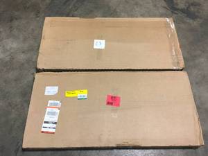 Lot of 2 Assorted Edsal 5-Shelf Steel Shelving Unit in Black (72 in. H x 48 in. W x 24 in. D) Customer Returns See Terms on Auction