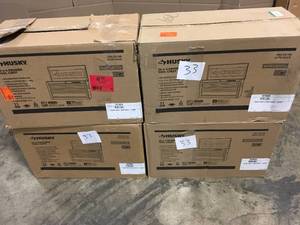 Lot of 4 Assorted Husky 26 in. W x 12 in. D Standard Duty 4-Drawer Top Tool Chest in Gloss Black Customer Returns See Terms on Auction