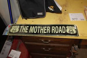 lot 378 image: Route 66 The Mother Road Metal Sign
