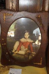 lot 364 image: Vintage Boy Wood Framed Picture