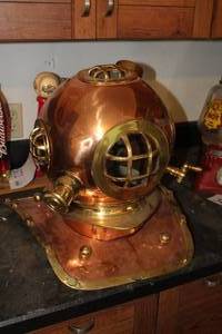 lot 371 image: CopperBrass Diving Helmet