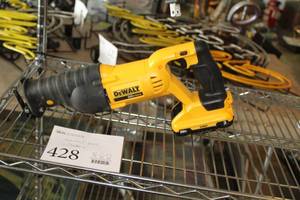 lot 428 image: DeWalt DCS380 Variable Speed-speed 20V Reciprocating Saw with Battery