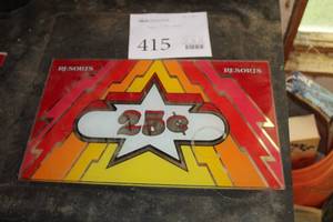 lot 415 image: 25 Cents Metal Sign