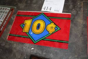 lot 414 image: 10 Cents Metal Sign