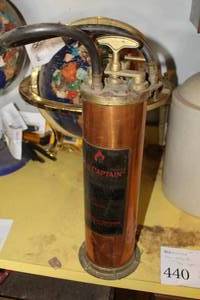 lot 440 image: Vintage The Fyr Fyter Company The Captain Fire Extinguisher