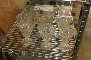 lot 445 image: Lot of (6) Glass Parfait Sundae Cups