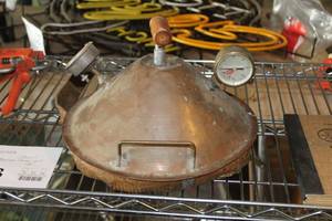 lot 483 image: 12 Brass Pressure Cooker Lid