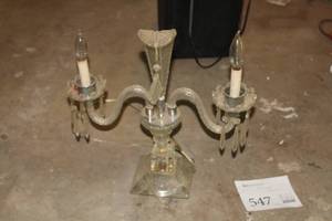 lot 547 image: Glass Table Lamp